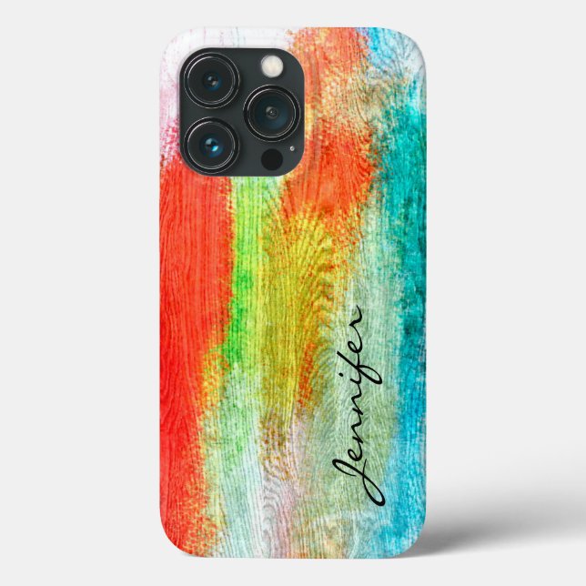 Colourful Modern Wood Grain Look #2 Case-Mate iPhone Case (Back)