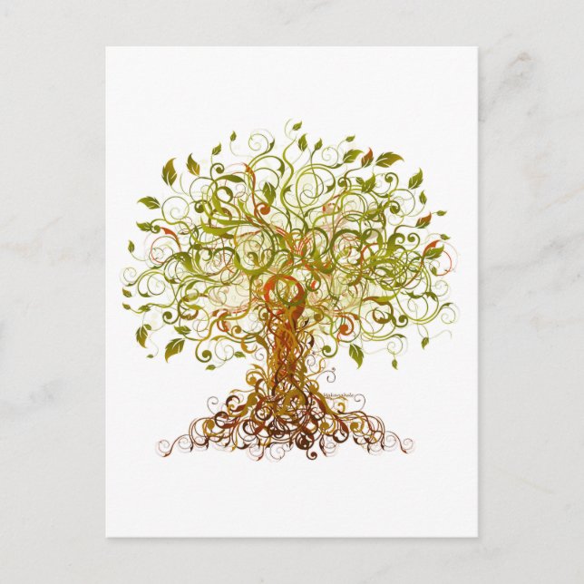 Colourful Modernist Tree 13 Postcard (Front)