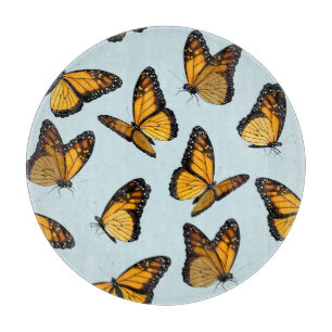 Colourful Monarch Butterflies Vintage Illustration Cutting Board