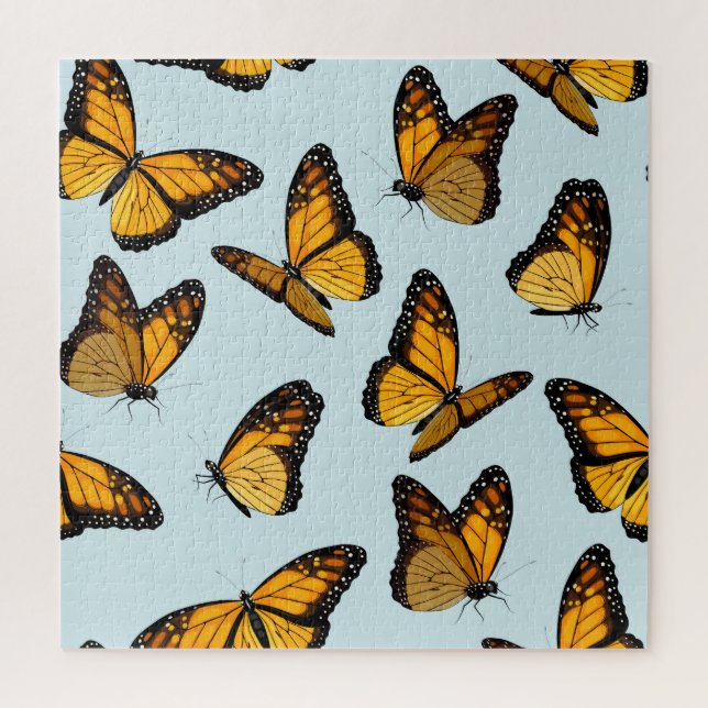 Colourful Monarch Butterflies Vintage Illustration Jigsaw Puzzle (Vertical)