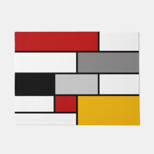 Colourful Mondrian inspiration Doormat