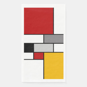 Colourful Mondrian inspiration Napkin