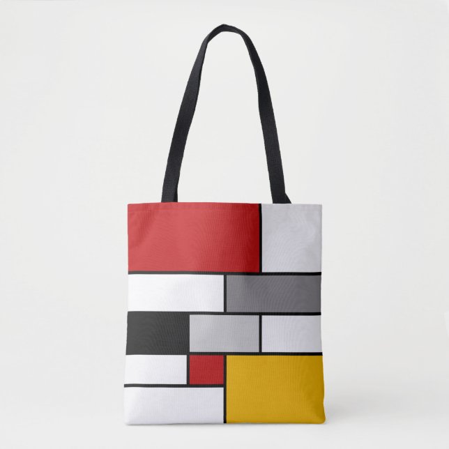 Colourful Mondrian inspiration Tote Bag (Front)