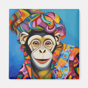 Colourful Monkey Magnet