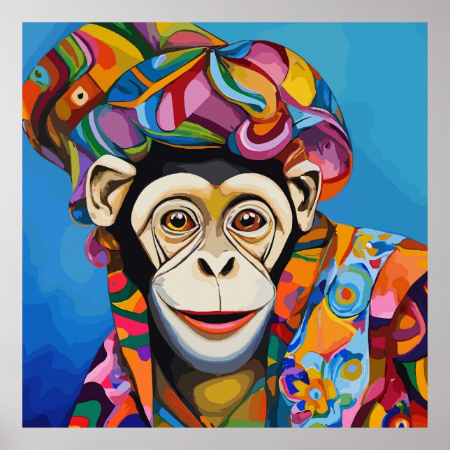 Colourful Monkey  Poster (Front)