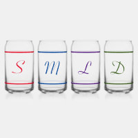 Colourful Monogrammed Drinkware Set Can Glass