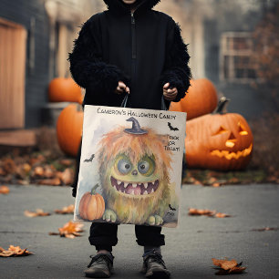 Colourful Monster Halloween Candy Tote Bag
