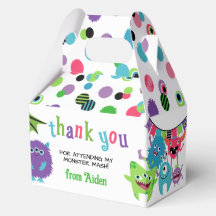 Colourful Monster Mash Halloween Birthday Thank Yo