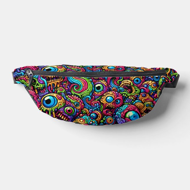 Colourful monster patterns bum bags (Lay Down)