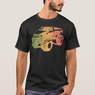 Colourful Monster Truck Art  T-Shirt