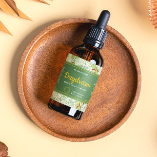 Colourful Monstera Cosmetics Dropper Bottle Label