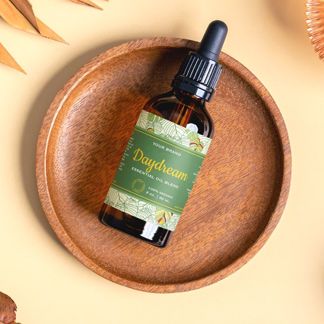 Colourful Monstera Cosmetics Dropper Bottle Label (Creator Uploaded)