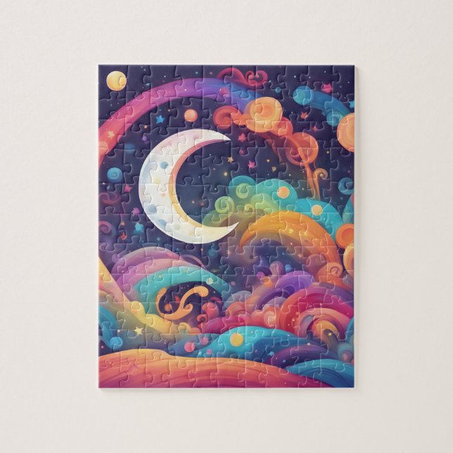 Colourful Moon Jigsaw Puzzle (Vertical)