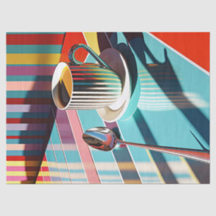 Colourful Morning Coffee, Diner design Tissue Paper