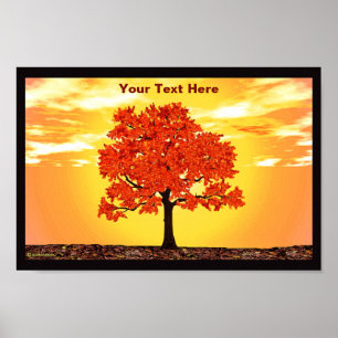 Colourful Morning Oak Poster