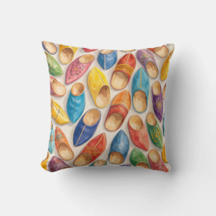 Colourful Moroccan Babouche Slippers Cushion