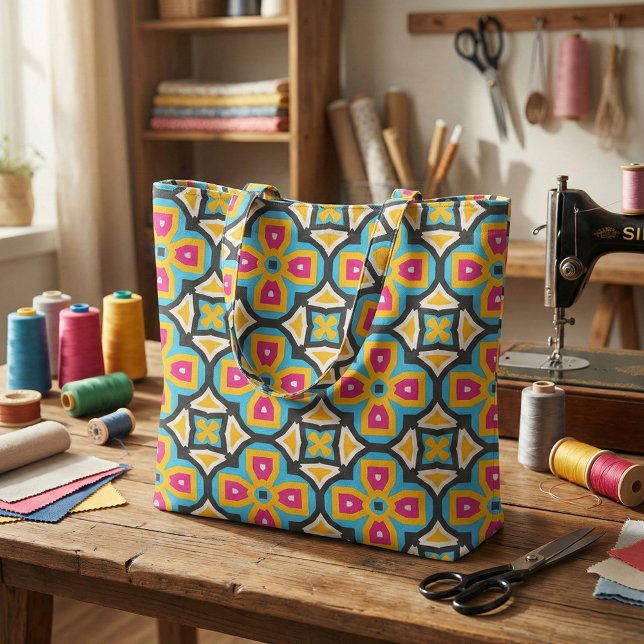 Colourful Moroccan Classy Elegant Geometric Patter Fabric (Creator Uploaded)
