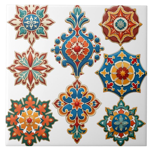 Colourful,Moroccan,mosaic, Tile (Front)