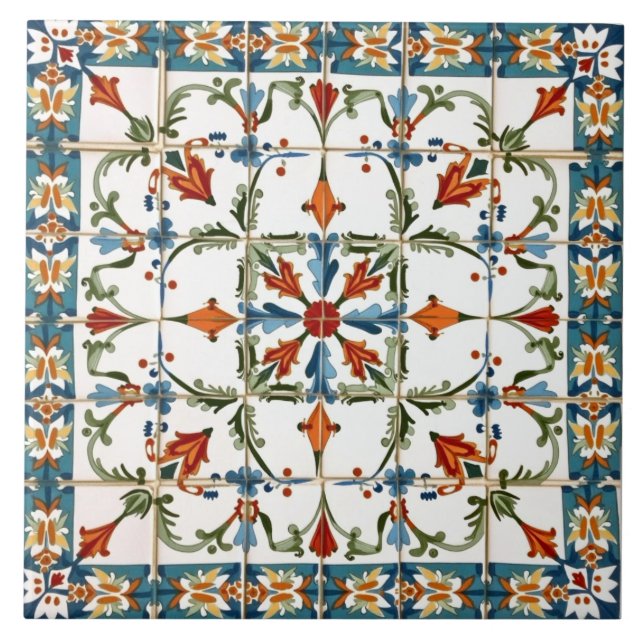 Colourful,Moroccan,mosaic, Tile (Front)