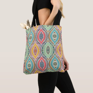 Colourful Moroccan style mandalas Tote Bag