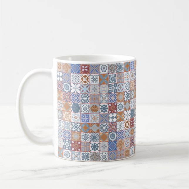 Colourful Moroccan tile Coffee Mug (Left)