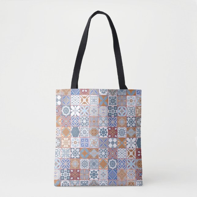 Colourful Moroccan tile Tote Bag (Front)