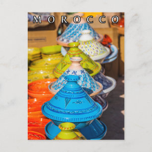 Colourful Morocco Marrakesh Tajin Pottery Postcard