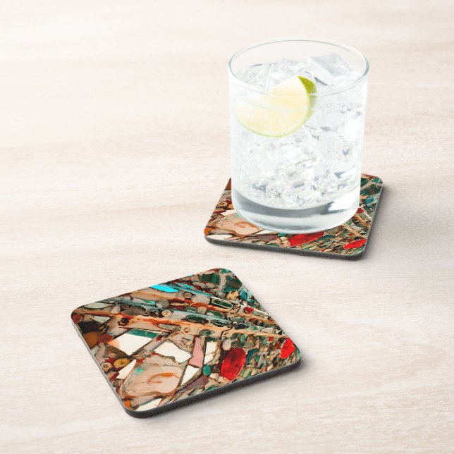 Colourful Mosaic Art Coaster (Right Side)
