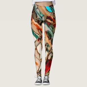Colourful Mosaic Art Leggings