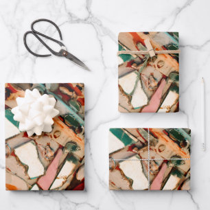Colourful Mosaic Art Wrapping Paper Sheet
