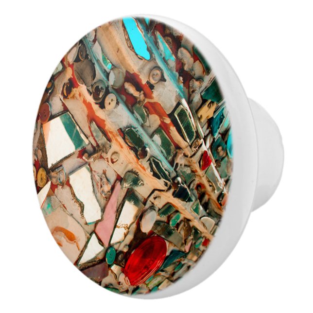 Colourful Mosaic Ceramic Knob (Right)