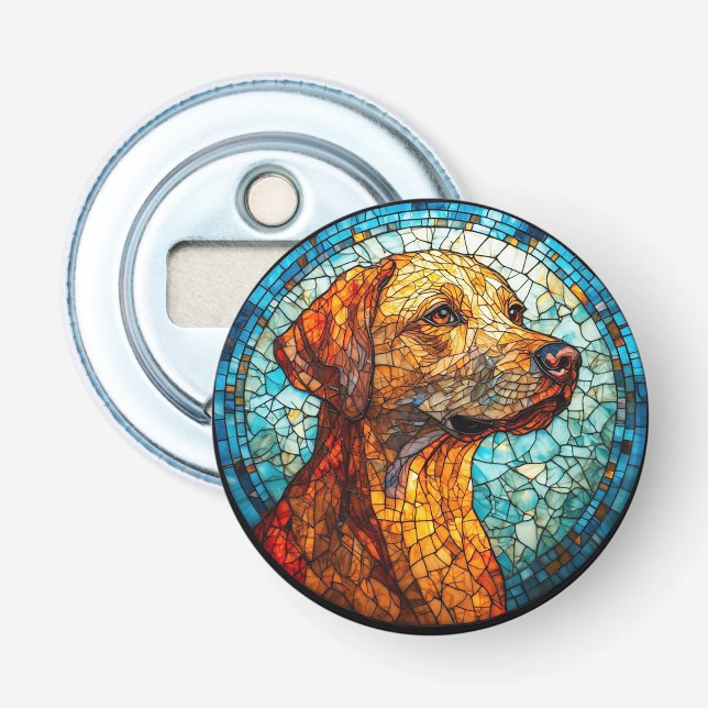 Colourful Mosaic Dog Bottle Opener (Front)