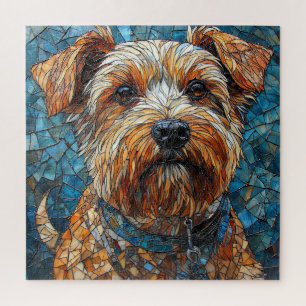 Colourful Mosaic Dog Jigsaw Puzzle