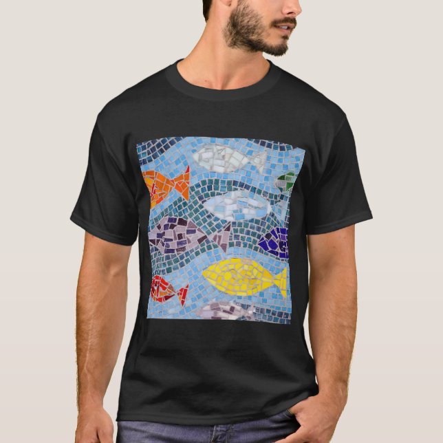 Colourful Mosaic Fish T-Shirt (Front)
