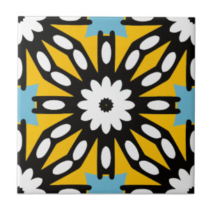 Colourful Mosaic Geometric Modern Ethnic Pattern Tile