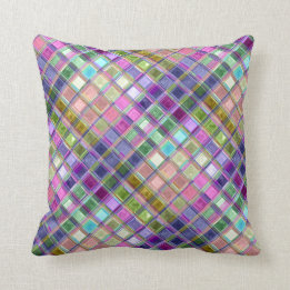 Colourful Mosaic Glass Art Pillows