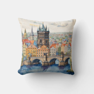 Colourful Mosaic of Prague Cushion