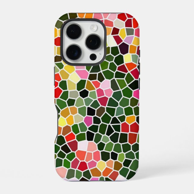 Colourful Mosaic Pattern iPhone Case (Back)