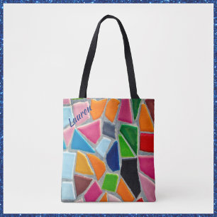 Colourful Mosaic Pattern Tote Bag