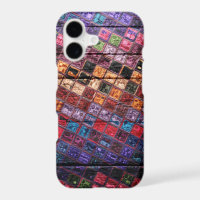 Colourful Mosaic Pattern Wood Look #16