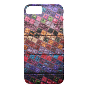 Colourful Mosaic Pattern Wood Look #16 Case-Mate iPhone Case