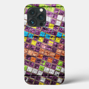 Colourful Mosaic Pattern Wood Look #4 iPhone 13 Pro Case