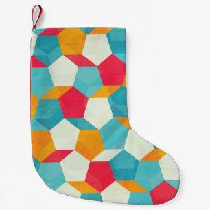 Colourful Mosaic, Seamless Artistic Pattern. Small Christmas Stocking