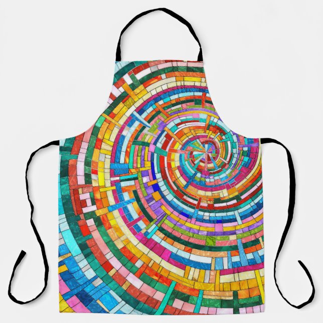 Colourful Mosaic Spiral Apron (Front)