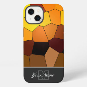 Colourful mosaic sunset tiles with Monogram! Case- iPhone 13 Case