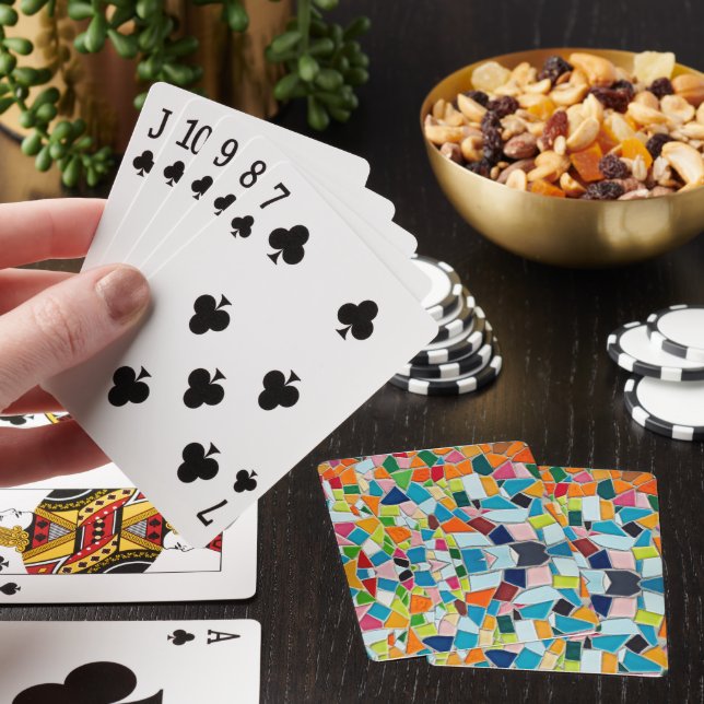 Colourful  Mosaic Terrazzo Playing card  (In Situ)