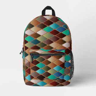 Colourful Mosaic Tile All over print Backpack