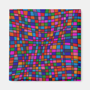 Colourful Mosaic Tiles Pattern Magnet