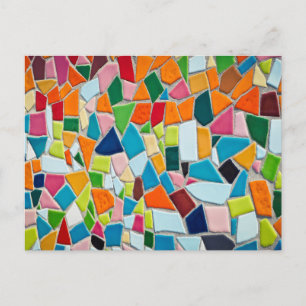 Colourful Mosaic Tiles Postcard