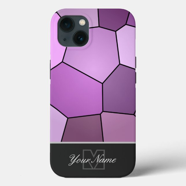 Colourful mosaic tiles with Monogram! Case-Mate iPhone Case (Back)